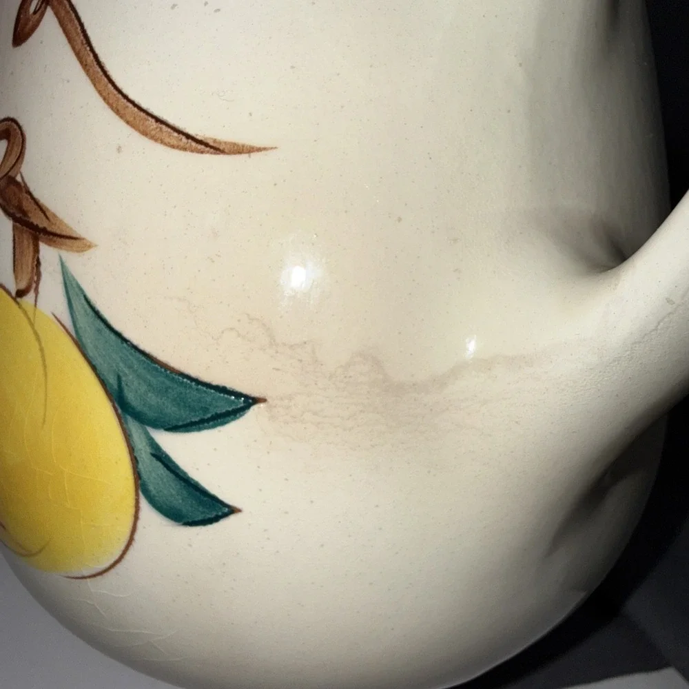 Vintage Stangl Pottery FRUIT Pattern 1QT  Hand Painted MidCentury PITCHER